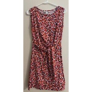 Diane Von Furstenberg Dress 0 Geometric Floral Cotton Silk Blend Office Work